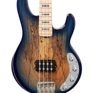 Music Man BFR StingRay Special 4H Bass Guitar in Paua Blue Burst, Figured Maple Neck