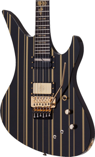 Schecter Synyster Gates Custom S in Black/Gold with Sustainiac