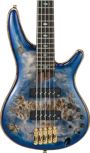 Ibanez SR2605-CBB Premium 5-String Bass Guitar in Cerulean Blue Burst