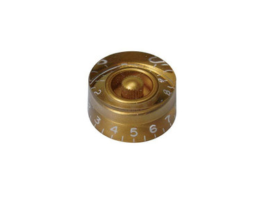 Replacement Electric Guitar Speed Knob (Hatbox Style) Trans Gold