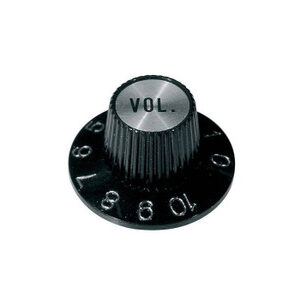 Replacement Electric Guitar Witch Hat Volume Knob in Black