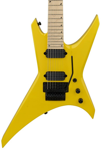 Jackson Pro Series Signature Dave Davidson Warrior WR7 Guitar In Ferrari Yellow, Maple Board