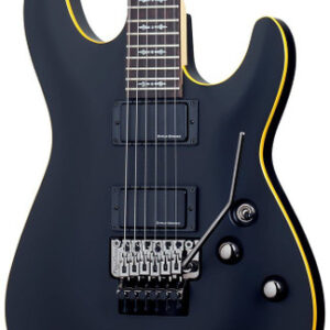 Schecter Demon 6 FR Electric Guitar in Aged Black Satin with Floyd Rose