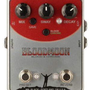 Mr. Black BloodMoon Blood and Chrome Dual Modulated Reverb Pedal