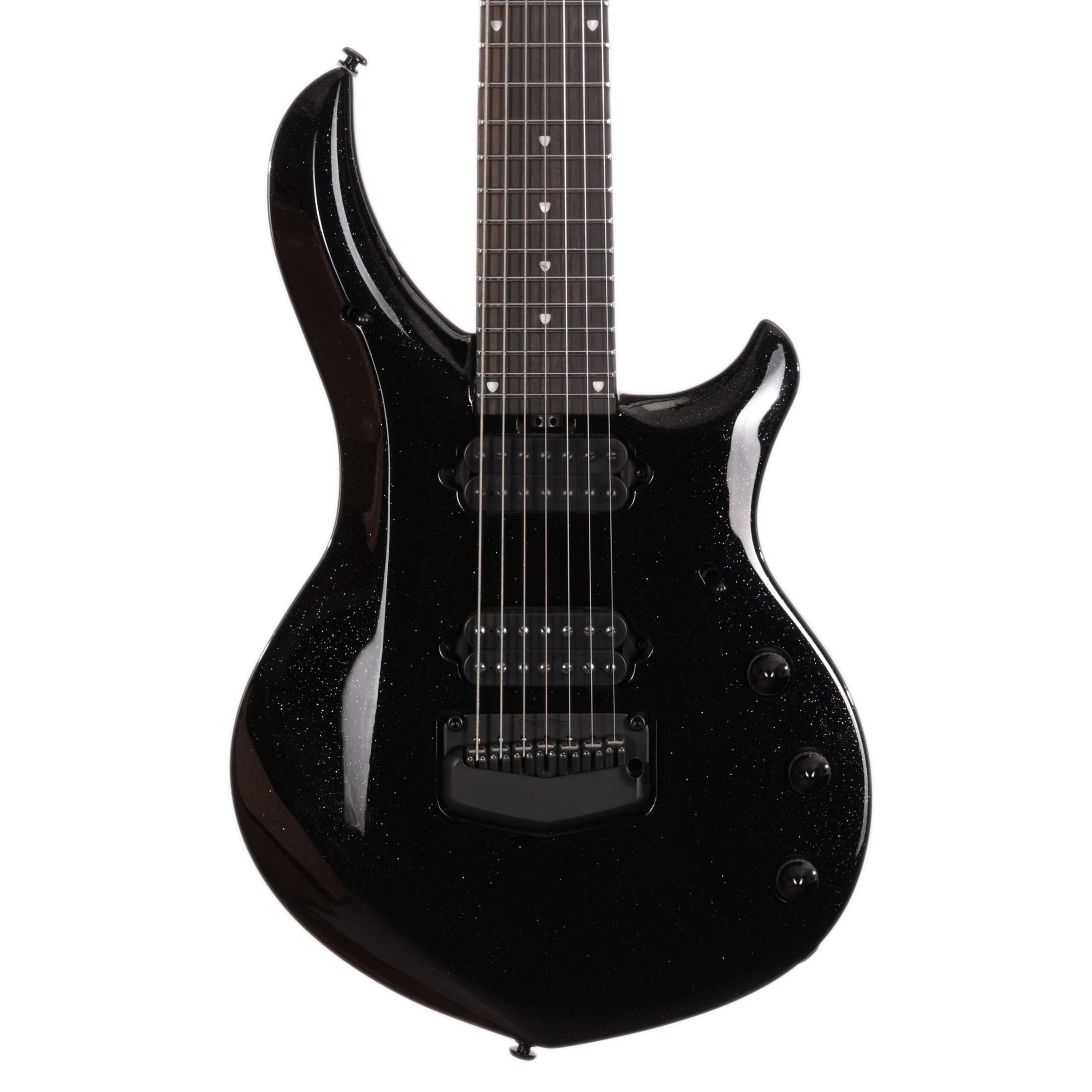 Music Man Majesty 7-String Electric Guitar in Black Frosting (33299)