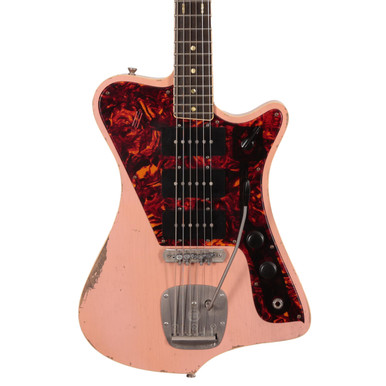 Castedosa Halcon Baritone Electric Guitar in Dirty Shell Pink