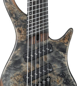 Ibanez EHB1506MS 6-String Headless Multi-Scale Bass Guitar in Black Ice Flat