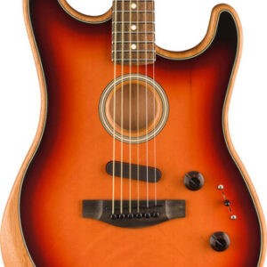 Fender American Acoustasonic Stratocaster Acoustic/Electric Guitar in 3-Tone Sunburst