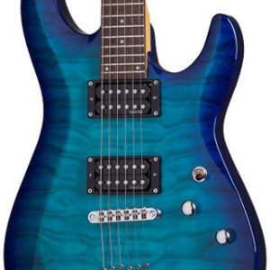 Schecter C-6 Plus Electric Guitar in Ocean Burst Blue