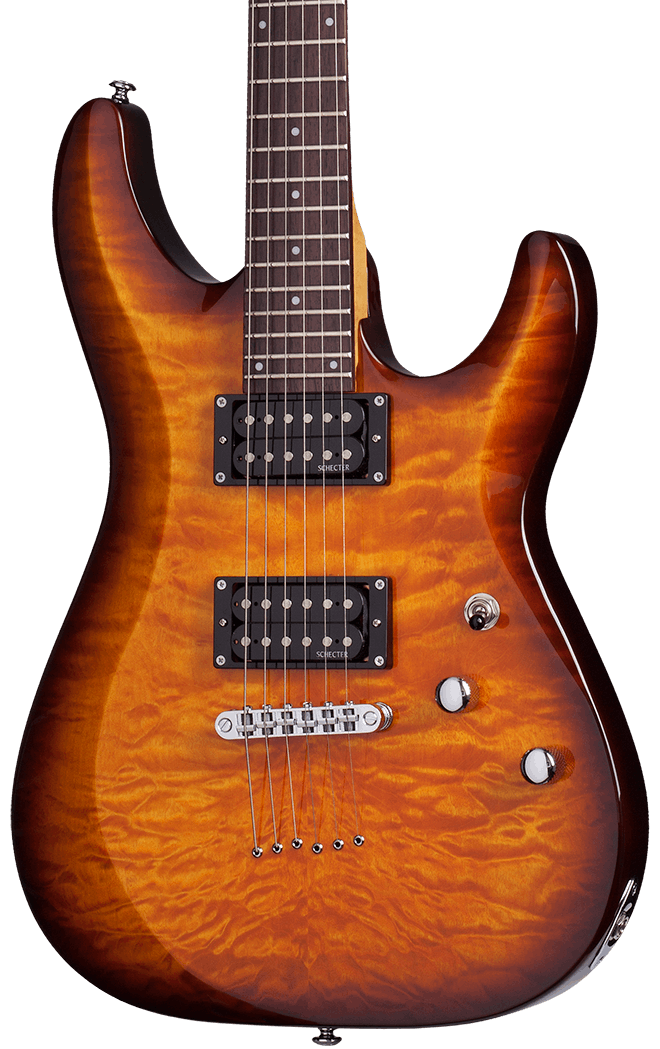Schecter C-6 Plus Electric Guitar in Vintage Sunburst