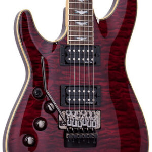 Schecter Omen Extreme 6 FR Left Handed Electric Guitar in Black Cherry