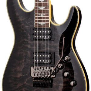 Schecter Omen Extreme 6 FR Electric Guitar in See-Thru Black
