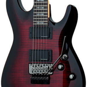 Schecter Demon-6 FR Flamed Maple Top in Crimson Red Burst