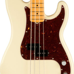 Fender American Professional II Precision Bass Guitar in Olympic White with Maple Fingerboard