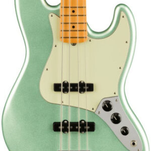Fender American Professional II Jazz Bass Guitar In Mystic Surf Green with Maple Fingerboard