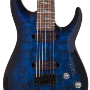 Schecter Omen Elite 7 in See Thru Blue Burst