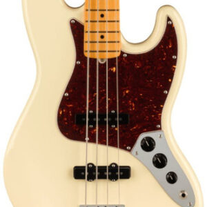 Fender American Professional II Jazz Bass Guitar In Olympic White with Maple Fingerboard