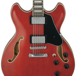 Ibanez AS7312-TCD Artcore 12-String Semi-Hollow Electric Guitar in Transparent Cherry Red
