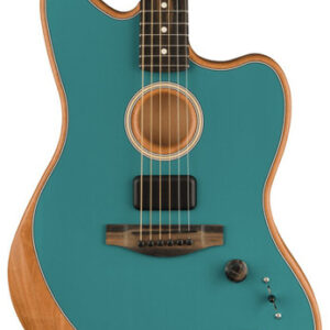 Fender American Acoustasonic Jazzmaster Acoustic/Electric Guitar in Ocean Turquoise