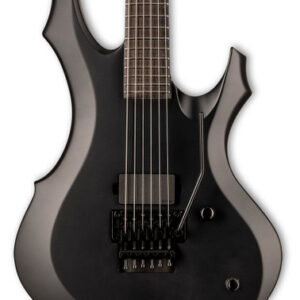 ESP LTD F Black Metal Electric Guitar in Black Satin