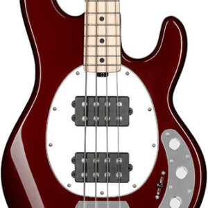 Sterling by Music Man Sub Series StingRay HH Ray4 Bass Guitar in Candy Apple Red