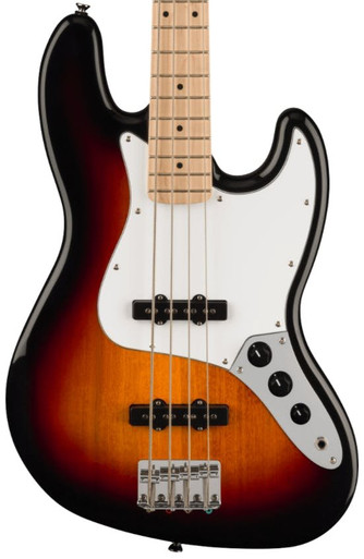 Squier Affinity Jazz Bass Guitar in 3-Colour Sunburst with Maple Fingerboard