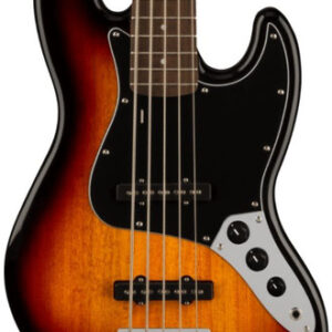 Squier Affinity Jazz Bass Guitar V in 3-Colour Sunburst with Indian Laurel Fingerboard