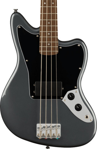 Squier Affinity Jaguar Bass Guitar H in Charcoal Frost Metallic