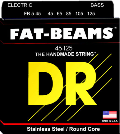 DR Strings Fat-Beams Medium 5-String 45-125 Bass Guitar Strings