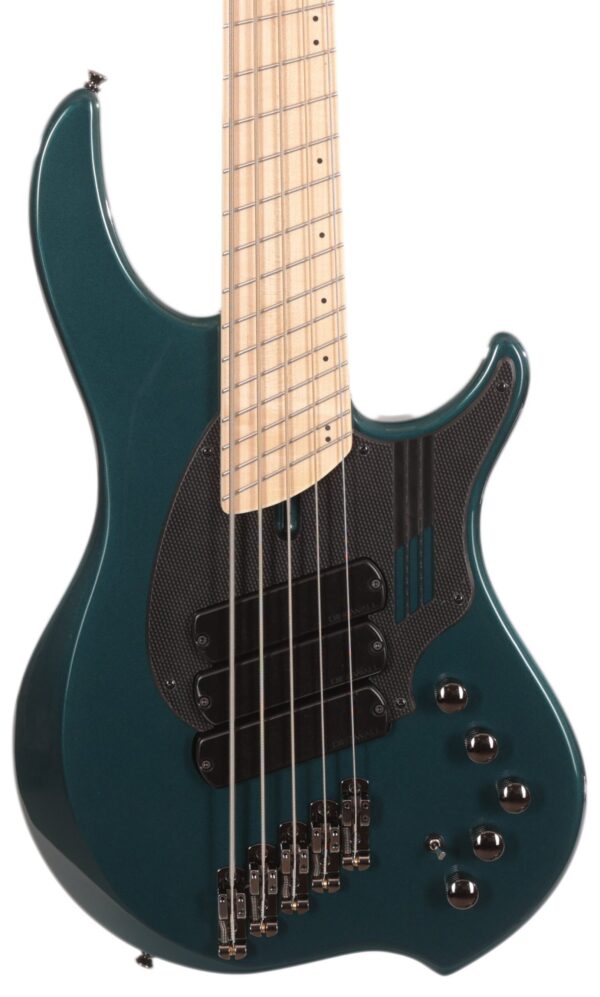 Dingwall NG-3 5-String Electric Bass Guitar in Gloss Black and Forest Green with Maple Fingerboard (38014)