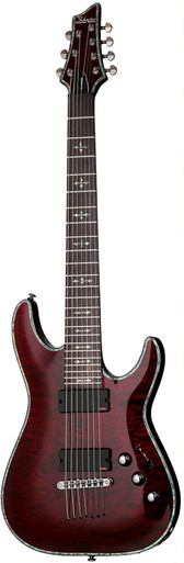Schecter Hellraiser C-7 7 String Electric Guitar in Black Cherry