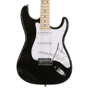 EastCoast ST1 Electric Guitar in Black with Maple Fretboard