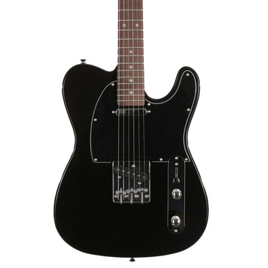 EastCoast T1 Electric Guitar in Black with Rosewood Fretboard