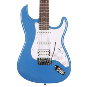 EastCoast ST2 HSS Electric Guitar in Ocean Blue Metallic Rosewood Fretboard