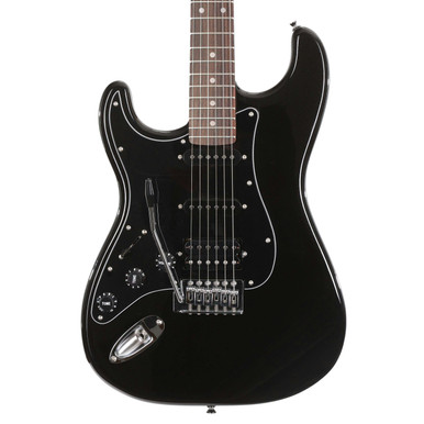 EastCoast ST2 HSS Left Handed Electric Guitar in Black Metallic Rosewood Fretboard