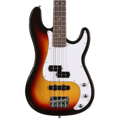EastCoast PJ4 Electric Bass Guitar in Sunburst Rosewood Fretboard