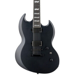 ESP LTD Deluxe Viper-1000 Baritone Electric Guitar in Black Satin
