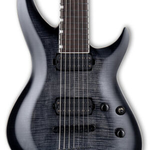 ESP LTD Deluxe H3-1007 7 String Baritone Electric Guitar in See Through Black Sunburst