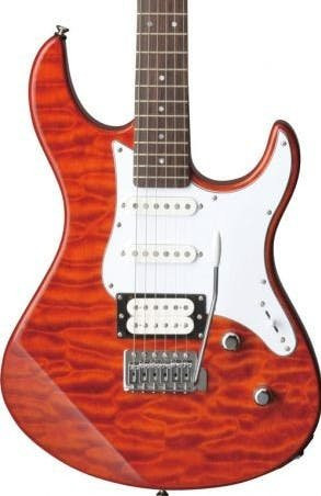 Yamaha Pacifica 212V Electric Guitar Quilted Maple body with Caramel Brown finish - Image 1