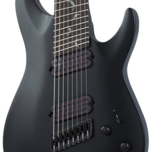 Schecter Damien-8 Multiscale 8-String Electric Guitar in Satin Black
