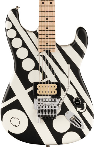 EVH Striped Series Circles Satin Electric Guitar With Maple Fretboard - Image 1
