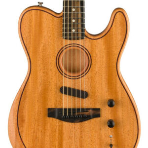 Fender American Acoustasonic Telecaster All-Mahogany Acoustic/Electric Guitar in Natural