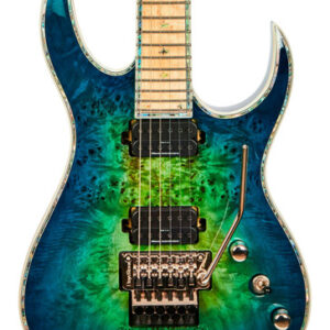 BC Rich Prophecy Series Shredzilla Z6 Exotic Electric Guitar with Floyd Rose in Cyan Blue