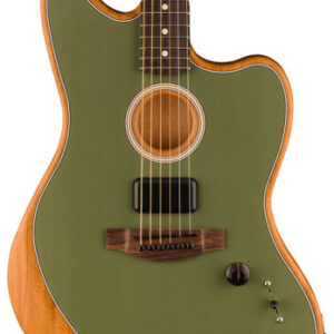 Fender Acoustasonic Player Jazzmaster Acoustic/Electric Guitar in Antique Olive