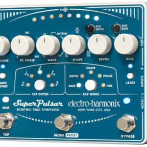 Electro Harmonix Super Pulsar Stereo Tap Tremolo Pedal