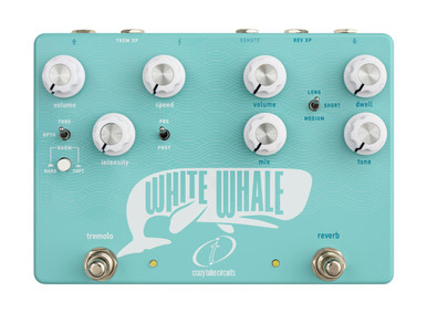 Crazy Tube Circuits White Whale Analog Spring Reverb with Tremolo FX Pedal