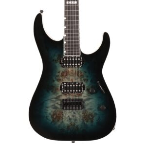 ESP E-II M-II HT Electric Guitar in Mercury Blue Burst (48040)