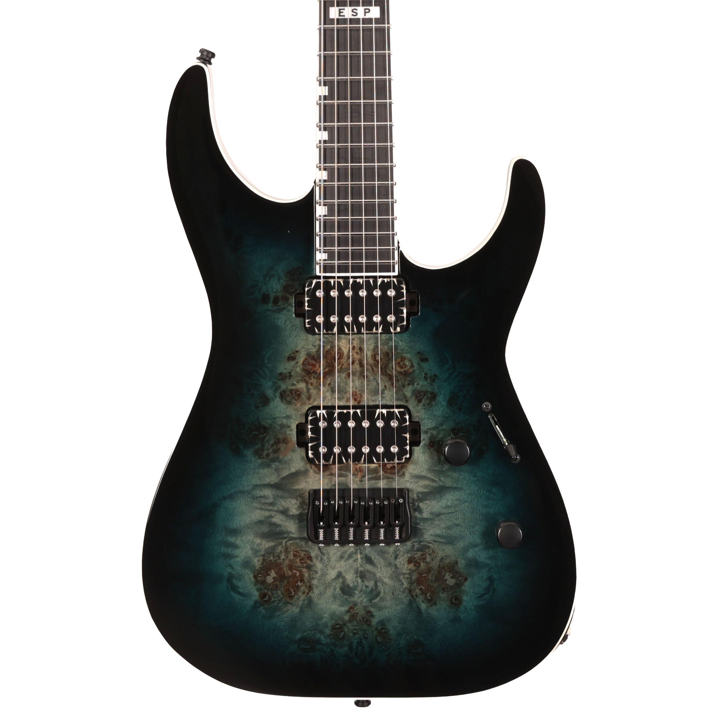 ESP E-II M-II HT Electric Guitar in Mercury Blue Burst (48040)