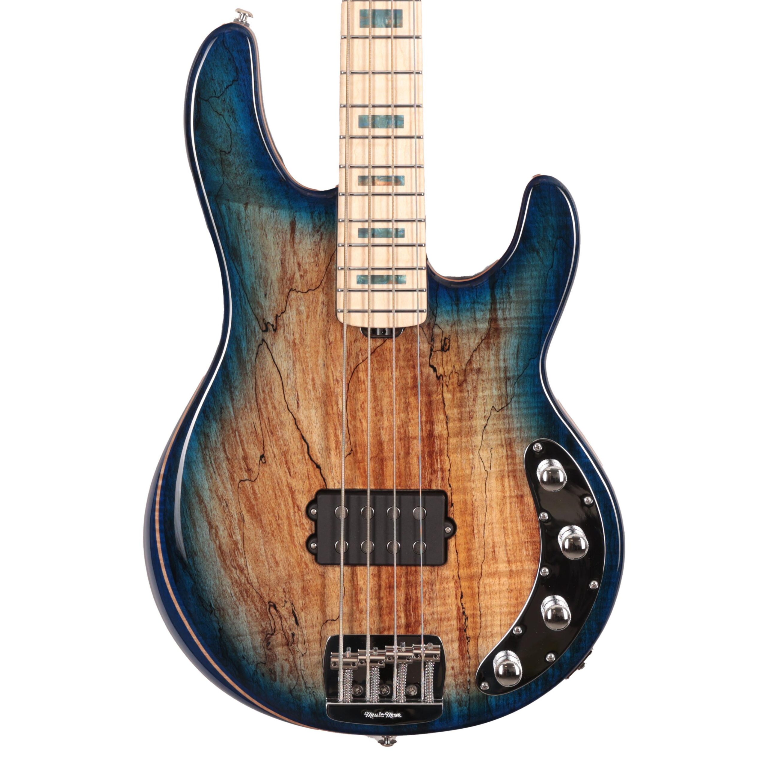 Music Man BFR StingRay Special 4H Bass Guitar in Paua Blue Burst, Figured Maple Neck (48358)