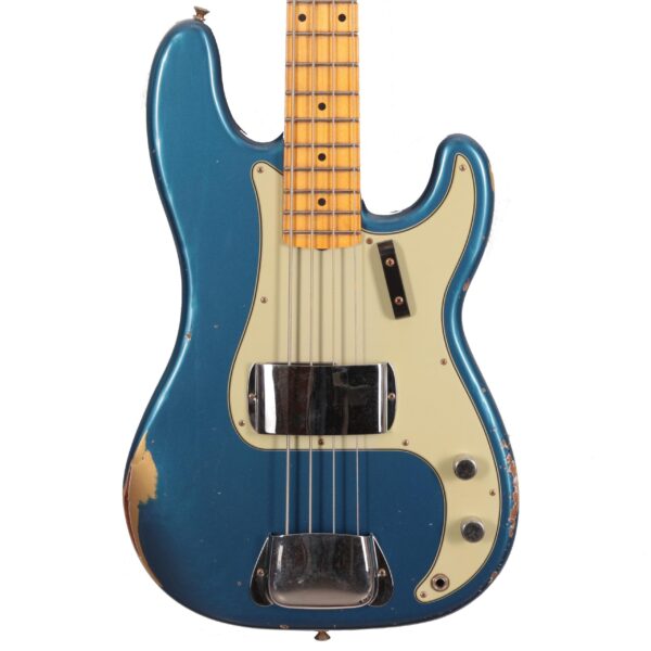 Fender Custom Shop '59 P-Bass Guitar in Faded Baltic Blue Roasted Ash Relic (50493)
